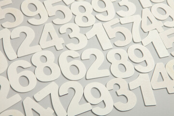 Background or texture of numbers. Finance data concept. Mathematic. Banking or currency. Business and economic growth.