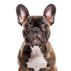 French bulldog puppy isolated on white, transparent background