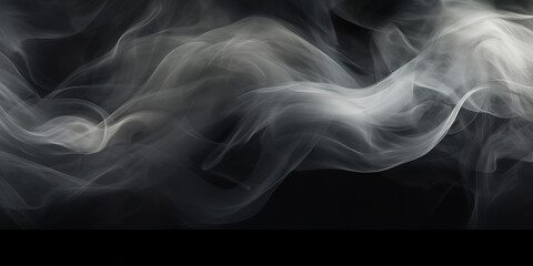 Fototapeta premium white smoke on black background. generative AI