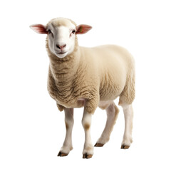 sheep isolated on white background. Generative ai