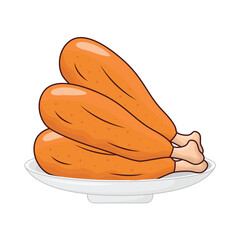 roasted chicken illustration