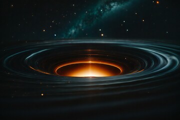 spiral black hole galaxy in space - obrazy, fototapety, plakaty
