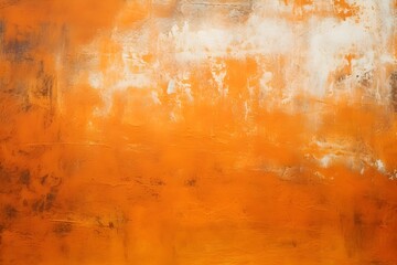 Orange aged acrylic paint texture background