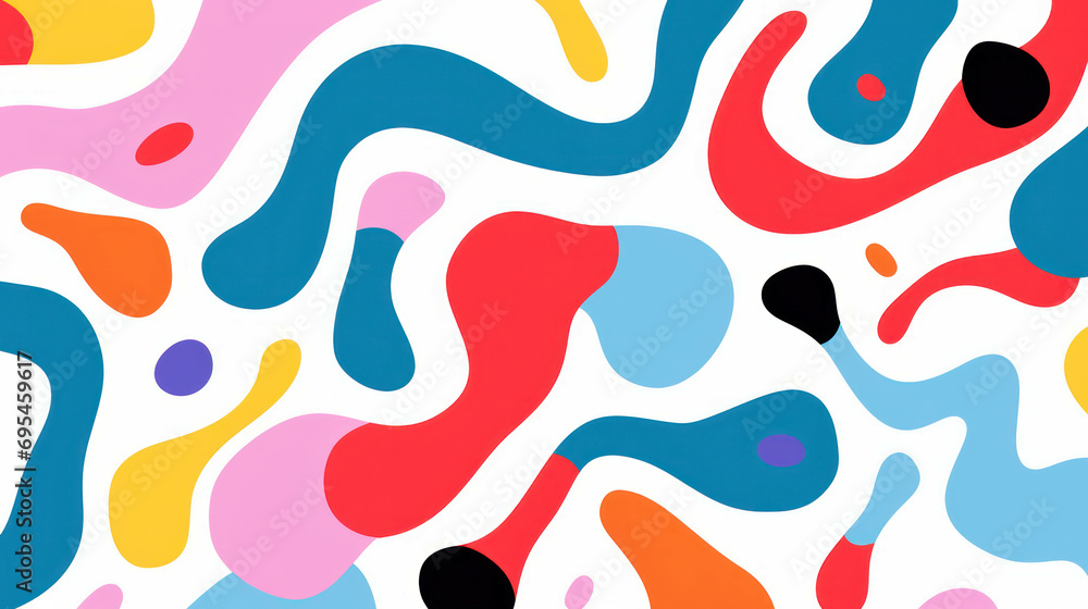 Poster pattern colorful shape art style abstract graphic texture modern background design background
