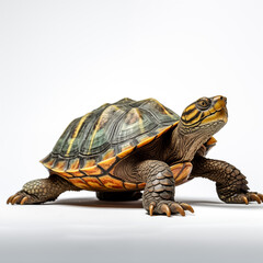 Fototapeta premium Turtle isolated background,created with Generative AI tecnology. 