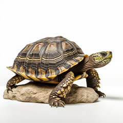 Fototapeta premium Turtle isolated background,created with Generative AI tecnology. 