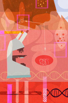 Scientist and genetic research