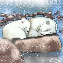 Obraz premium White bears