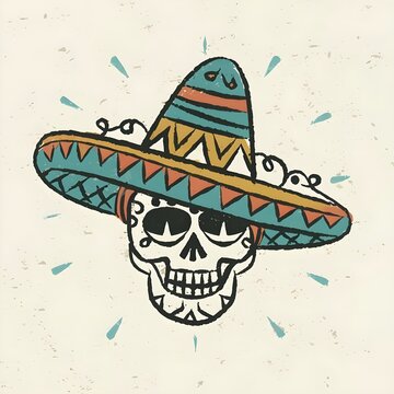 mexican sombrero and mustache