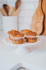 Muffins on a display plate