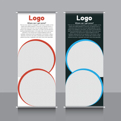 roll up banner, brochure, flyer, banner design, industrial, company, template, vector, abstract, line pattern background