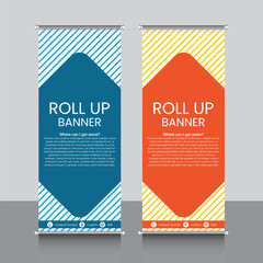 roll up banner, brochure, flyer, banner design, industrial, company, template, vector, abstract, line pattern background, modern x-banner, pull-up banner, rectangle size banner.