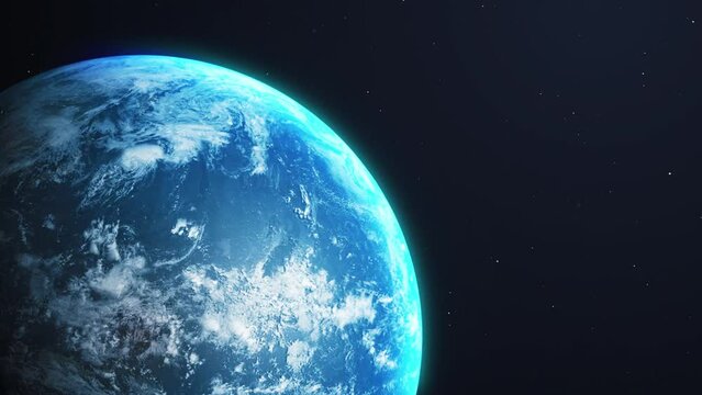 地球の自転のループ素材