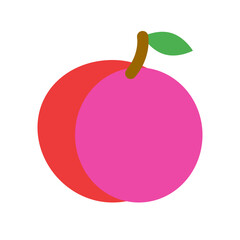 フルーツ、桃を表すカラースタイルのアイコン