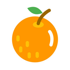 フルーツ、オレンジを表すカラースタイルのアイコン