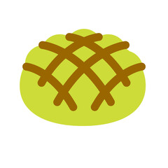 パン、メロンパンを表すカラースタイルのアイコン