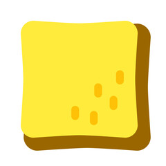 パン、食パン、角食パンを表すカラースタイルのアイコン