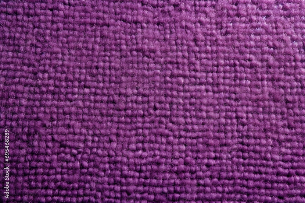 Poster a close up of a purple cloth textured with a crochet stitching pattern in the center of the image is