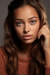 Obraz premium Casual Comfort - Pullover Portrait of a Beautiful Woman