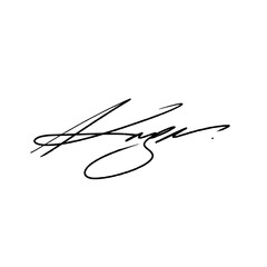 Fototapeta premium Abstract signature letter K. Vector illustration with black writing and alpha channel.