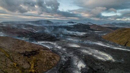 Fagradalsfjall volcano in iceland july 2010