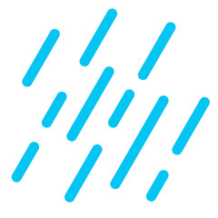 天気、大雨を表すカラースタイルのアイコン