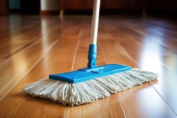 closeup of a mop for washing the laminate floor