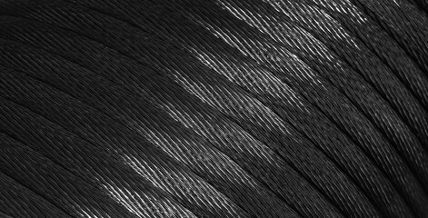 black copper wires with visible details. background or texture