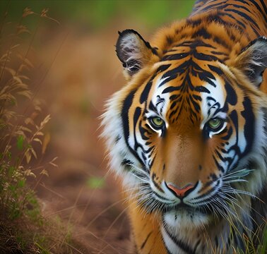 Sigilo Salvaje: El Poderoso Tigre Acecha en la Profundidad de la Selva