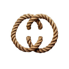 Ornate bowline loop isolated on transparent background