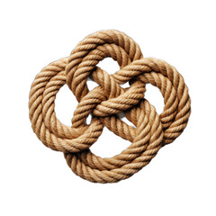 Nautical sailors knot with loop isolated on transparent background - obrazy, fototapety, plakaty