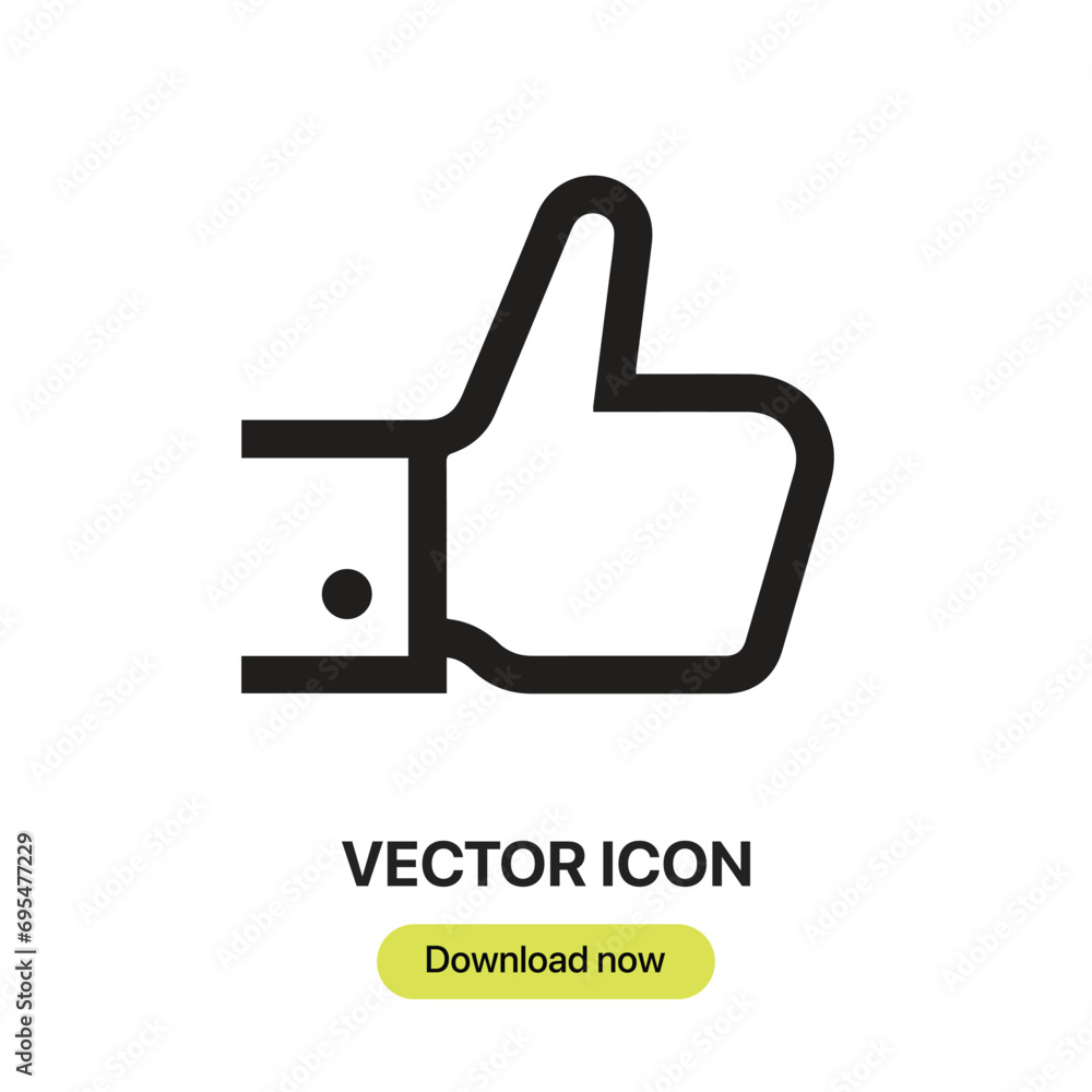 Poster like icon vector. linear-style sign for mobile concept and web design. like symbol illustration. pix