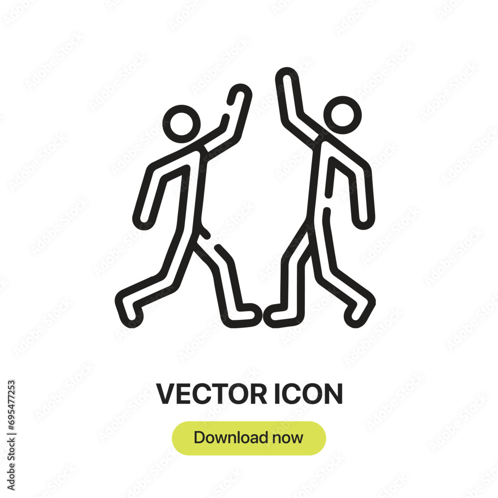 Poster party icon vector. linear-style sign for mobile concept and web design. party symbol illustration. p