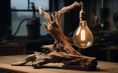 Driftwood DIY lamp