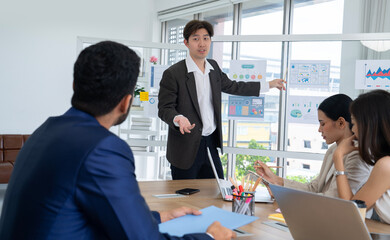 asian business people working at office