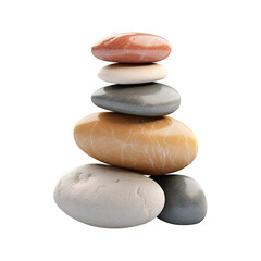Fototapeta na wymiar stack of stones isolated on transparent background Remove png, Clipping Path, pen tool
