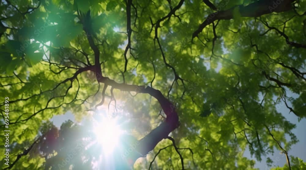 Poster time-lapse of shadows and light dancing through a forest canopy.