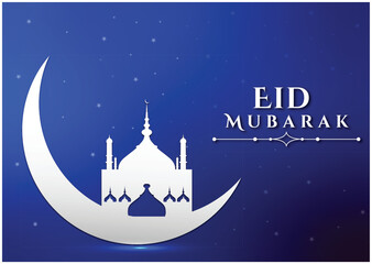 Obraz na płótnie Canvas premium vector beautiful eid al fitr eid al adha eid mubarak greetings illustration background