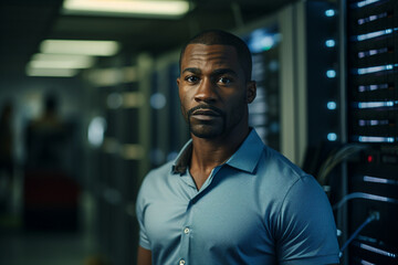 Generative AI picture of successful specialist working it company intelligence and business analytics