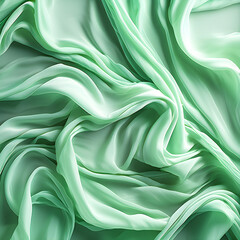 green silk satin material background