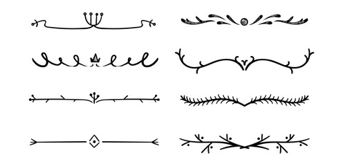 Creative set of hand drawn ornament dividers