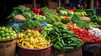 Fresh vegetables in the market