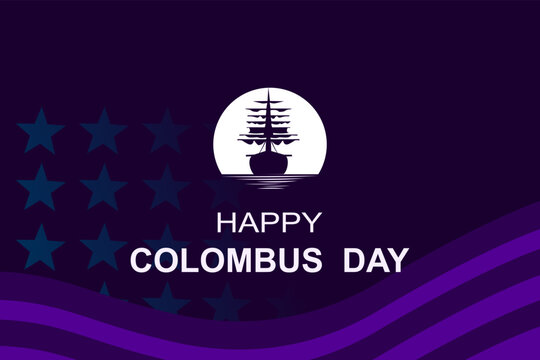 greeting card template happy columbus day.poster design