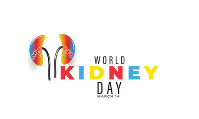 Obraz premium World Kidney Day. background, banner, card, poster, template. Vector illustration.