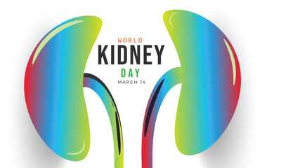 World Kidney Day. background, banner, card, poster, template. Vector illustration.