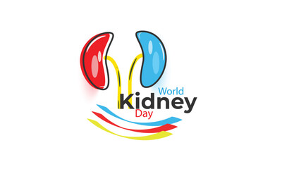 World Kidney Day. background, banner, card, poster, template. Vector illustration.