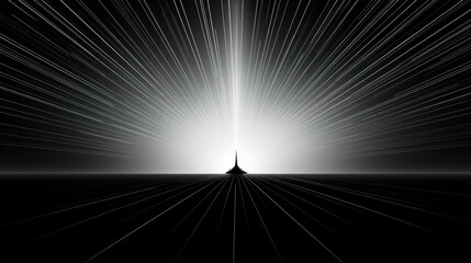 Celestial Sketch: Minimalist Sunburst Symphony. Generative AI