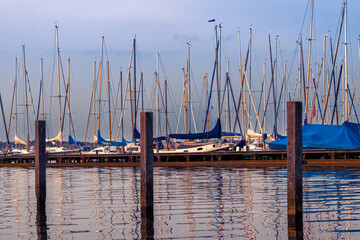 Fototapeta premium View of a marina in Germany.