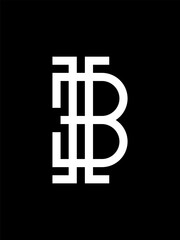 Obraz premium HB monogram logo template