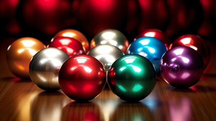 red and green balls